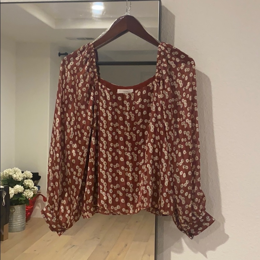 Floral Square Neck Blouse
